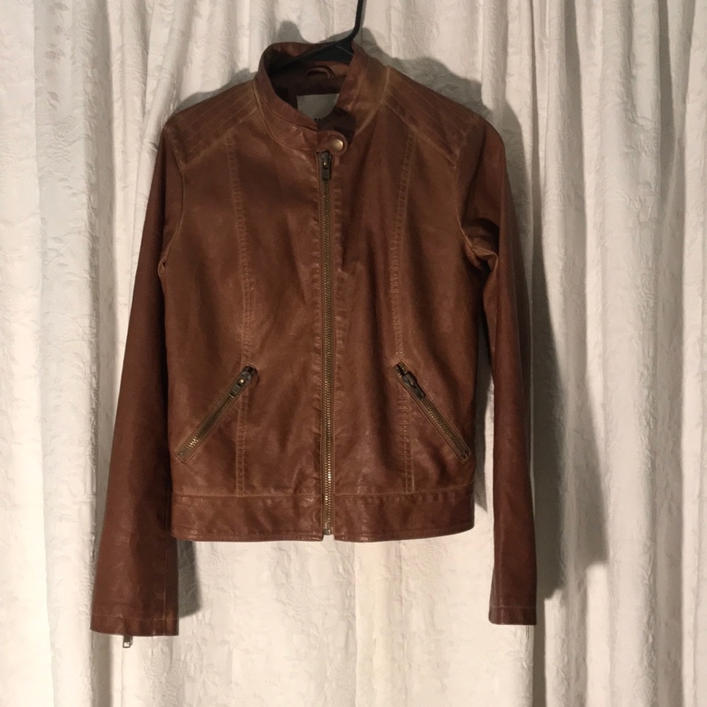 BB Dakota faux leather moto jacket